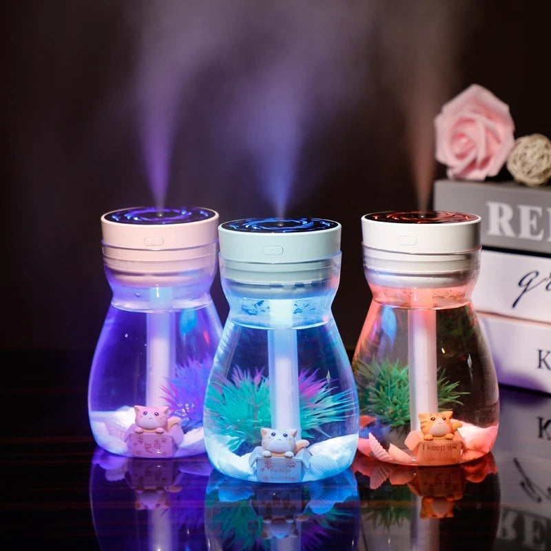 Colorful Phoenix Aromatherapy Humidifier - USB Desktop & Car, Silent Large Spray Atomizer