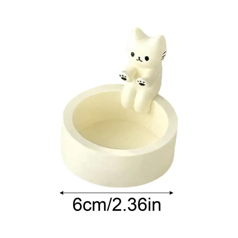 Cute Kitten Candle Holder - Cat Shaped Aromatherapy Holder for Home & Office Decor