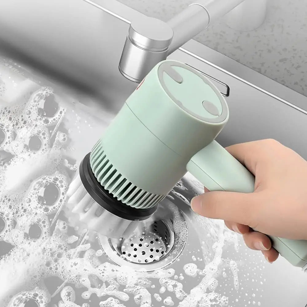 Electric Cleaning Brush - Rechargeable, Handheld, for Kitchen, Bathroom, Pots, Shoes & Bottles